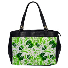 Green Leaves Oversize Office Handbag by Eskimos