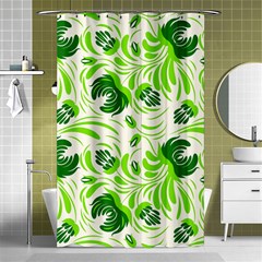 Green Leaves Shower Curtain 48  X 72  (small)  by Eskimos