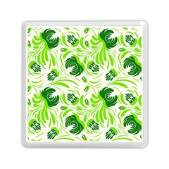 Green Leaves Memory Card Reader (square) by Eskimos