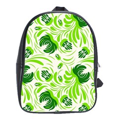 Green Leaves School Bag (xl) by Eskimos