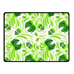 Green Leaves Double Sided Fleece Blanket (small)  by Eskimos