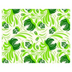 Green Leaves Double Sided Flano Blanket (medium)  by Eskimos