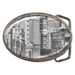 Aerial View Montevideo Uruguay Belt Buckles Front