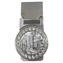 Aerial View Montevideo Uruguay Money Clips (cz)  by dflcprintsclothing