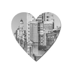 Aerial View Montevideo Uruguay Heart Magnet by dflcprintsclothing