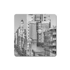 Aerial View Montevideo Uruguay Square Magnet by dflcprintsclothing