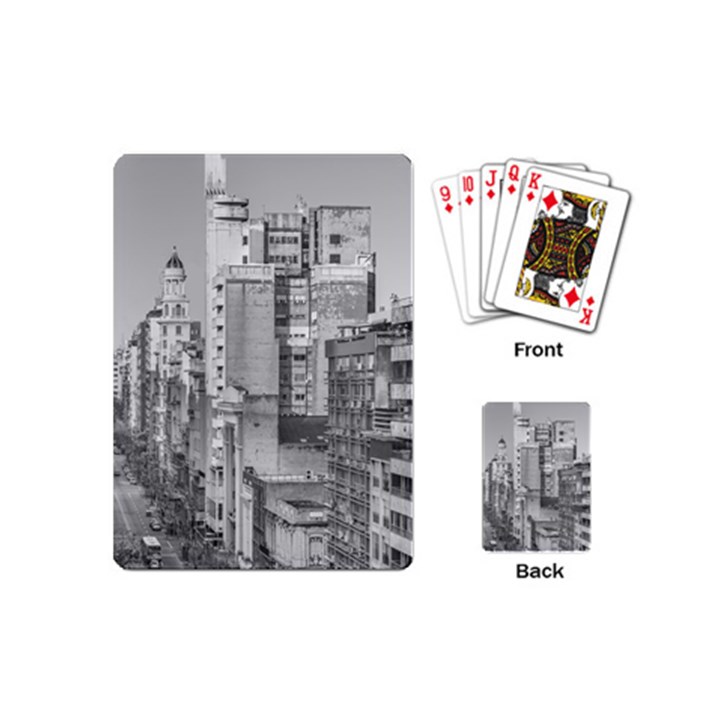 Aerial View Montevideo Uruguay Playing Cards Single Design (Mini)