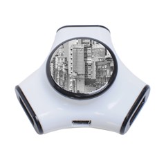 Aerial View Montevideo Uruguay 3-port Usb Hub by dflcprintsclothing