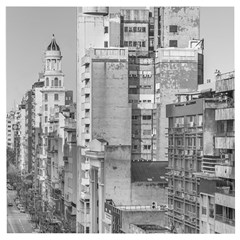 Aerial View Montevideo Uruguay Wooden Puzzle Square by dflcprintsclothing