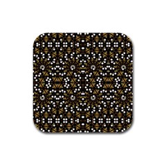 Modern Geometric Ornate Pattern Rubber Square Coaster (4 Pack)  by dflcprintsclothing