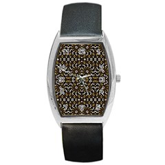 Modern Geometric Ornate Pattern Barrel Style Metal Watch by dflcprintsclothing