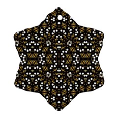 Modern Geometric Ornate Pattern Snowflake Ornament (two Sides) by dflcprintsclothing