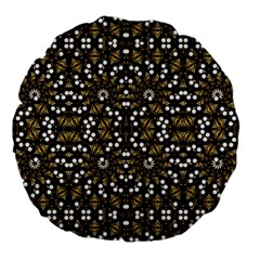 Modern Geometric Ornate Pattern Large 18  Premium Flano Round Cushions