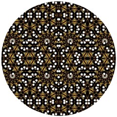 Modern Geometric Ornate Pattern Wooden Puzzle Round by dflcprintsclothing