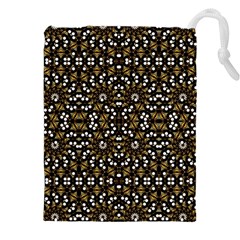 Modern Geometric Ornate Pattern Drawstring Pouch (5xl) by dflcprintsclothing