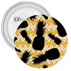 Ananas Chevrons Noir/jaune 3  Buttons by kcreatif