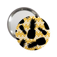 Ananas Chevrons Noir/jaune 2 25  Handbag Mirrors by kcreatif