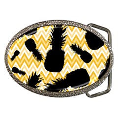 Ananas Chevrons Noir/jaune Belt Buckles by kcreatif