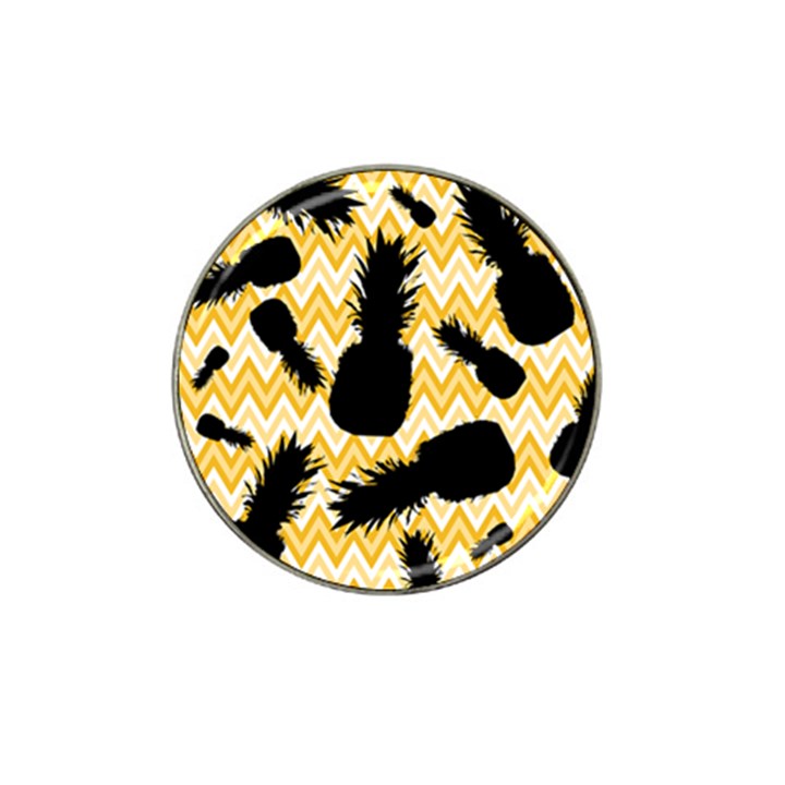 Ananas Chevrons Noir/Jaune Hat Clip Ball Marker