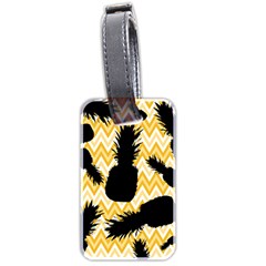 Ananas Chevrons Noir/jaune Luggage Tag (two Sides) by kcreatif