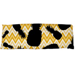 Ananas Chevrons Noir/jaune Body Pillow Case (dakimakura) by kcreatif