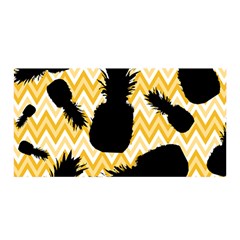 Ananas Chevrons Noir/jaune Satin Wrap by kcreatif