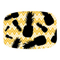 Ananas Chevrons Noir/jaune Mini Square Pill Box