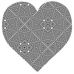 Pattern Formes Geometriques Wooden Puzzle Heart by kcreatif