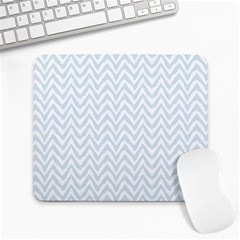 Chevrons Bleu Clair/blanc Large Mousepads by kcreatif