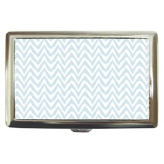 Chevrons Bleu Clair/blanc Cigarette Money Case by kcreatif