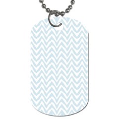 Chevrons Bleu Clair/blanc Dog Tag (two Sides) by kcreatif