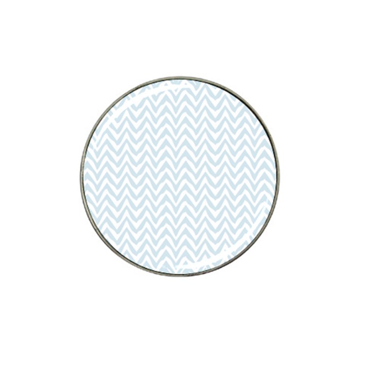 Chevrons Bleu clair/Blanc Hat Clip Ball Marker