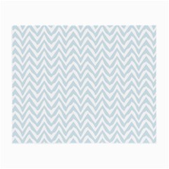 Chevrons Bleu Clair/blanc Small Glasses Cloth by kcreatif