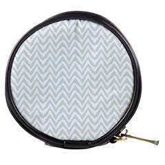 Chevrons Bleu Clair/blanc Mini Makeup Bag