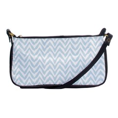 Chevrons Bleu Clair/blanc Shoulder Clutch Bag by kcreatif