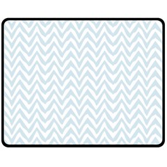 Chevrons Bleu Clair/blanc Fleece Blanket (medium)  by kcreatif