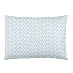 Chevrons Bleu Clair/blanc Pillow Case (two Sides) by kcreatif