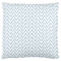 Chevrons Bleu Clair/blanc Large Cushion Case (one Side) by kcreatif