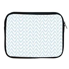 Chevrons Bleu Clair/blanc Apple Ipad 2/3/4 Zipper Cases by kcreatif