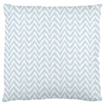 Chevrons Bleu clair/Blanc Standard Flano Cushion Case (One Side) Front