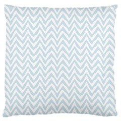 Chevrons Bleu Clair/blanc Large Flano Cushion Case (one Side) by kcreatif