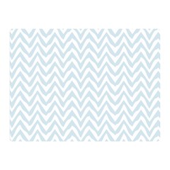 Chevrons Bleu Clair/blanc Double Sided Flano Blanket (mini)  by kcreatif