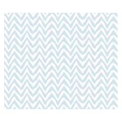 Chevrons Bleu Clair/blanc Double Sided Flano Blanket (small)  by kcreatif