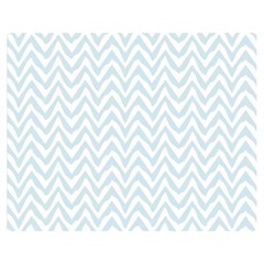 Chevrons Bleu Clair/blanc Double Sided Flano Blanket (medium)  by kcreatif