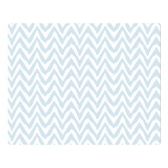 Chevrons Bleu Clair/blanc Double Sided Flano Blanket (large)  by kcreatif