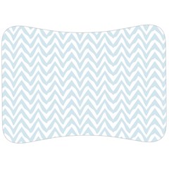 Chevrons Bleu Clair/blanc Velour Seat Head Rest Cushion