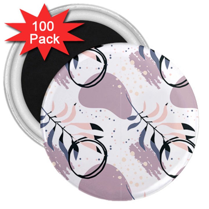 Tropical Floral Pattern 3  Magnets (100 pack)