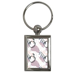 Tropical Floral Pattern Key Chain (rectangle) by designsbymallika