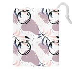 Tropical Floral Pattern Drawstring Pouch (4XL) Front