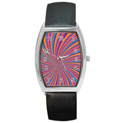 Psychedelic Groovy Pattern 2 Barrel Style Metal Watch